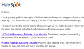 Lead nurturing emails