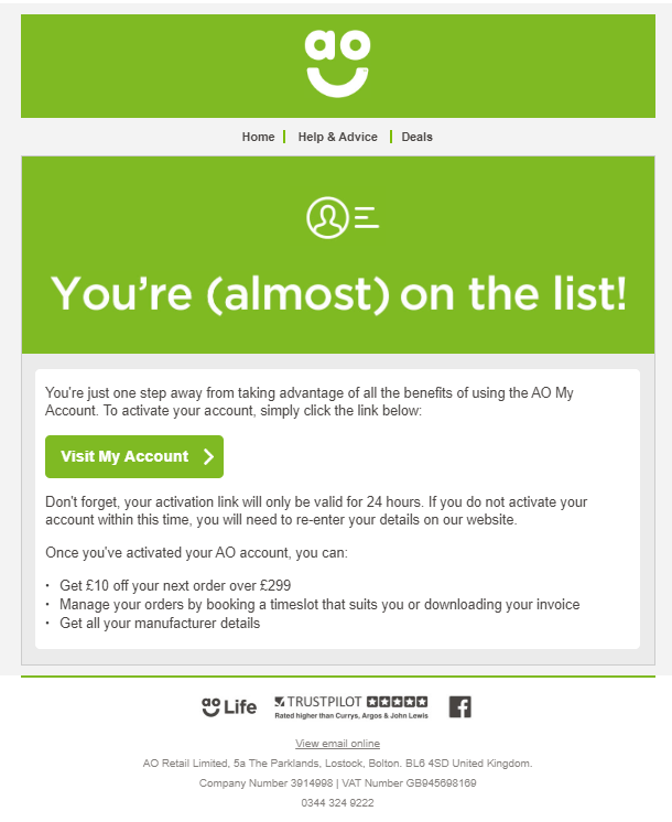 Double Opt-in Confirmation Emails
