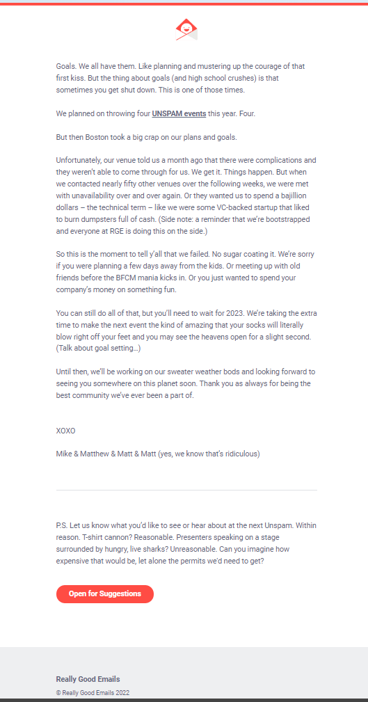 cancellation- email