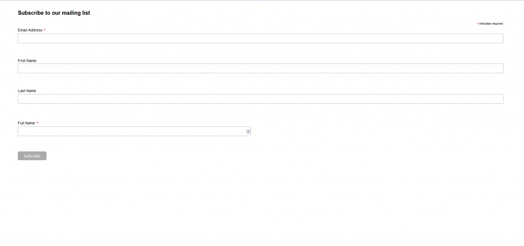 Preview of HTML code for signup form Preview of HTML code for signup form