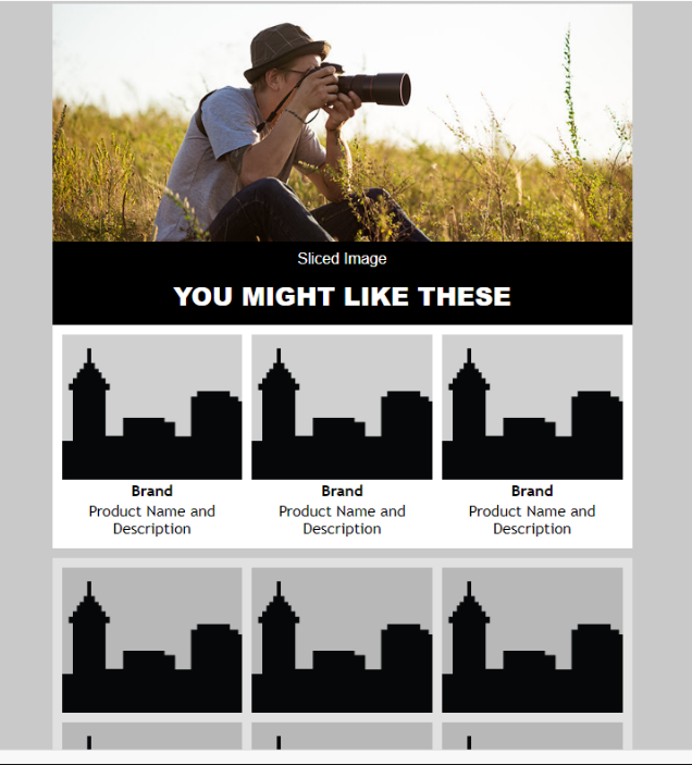 Sliced images in email templates