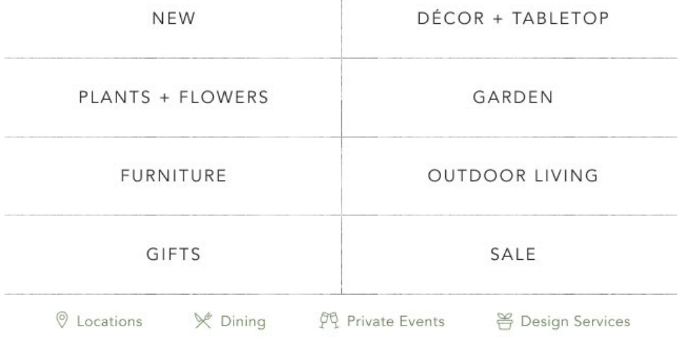 Email footer bottom navigation bar