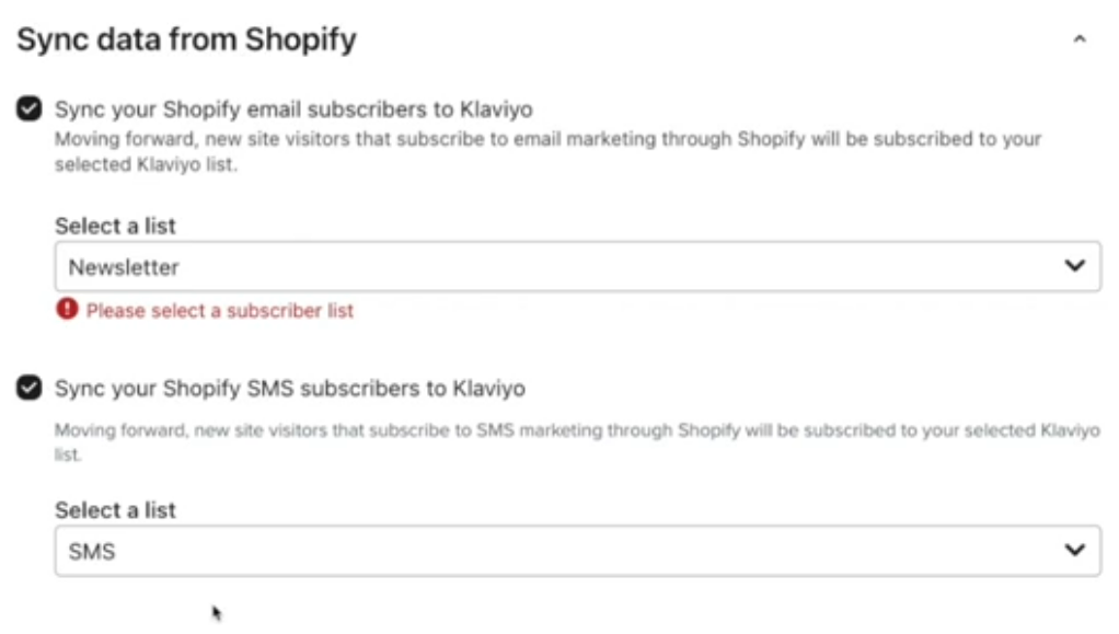 Syn data from shopify