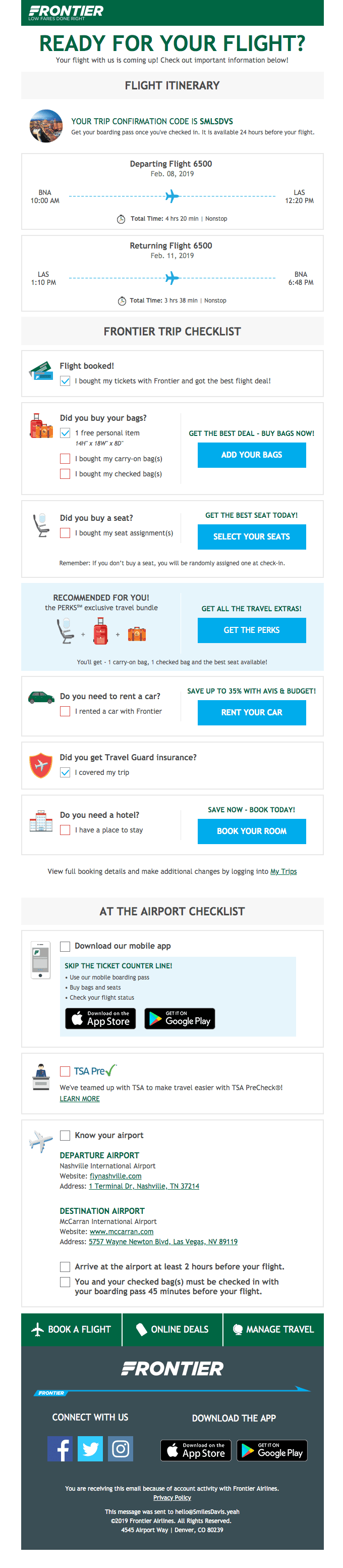 Booking Confirmation Emails