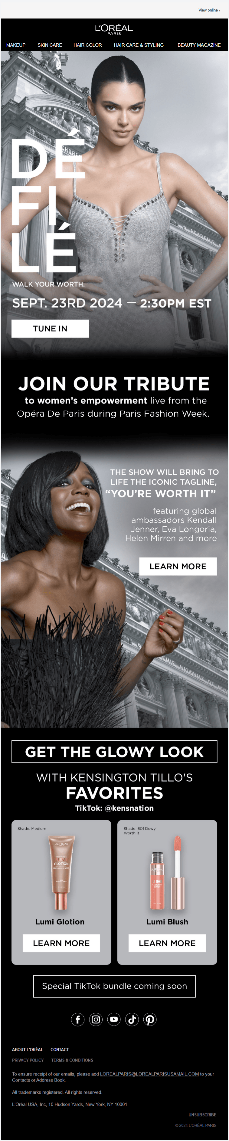 email from L’Oreal Paris