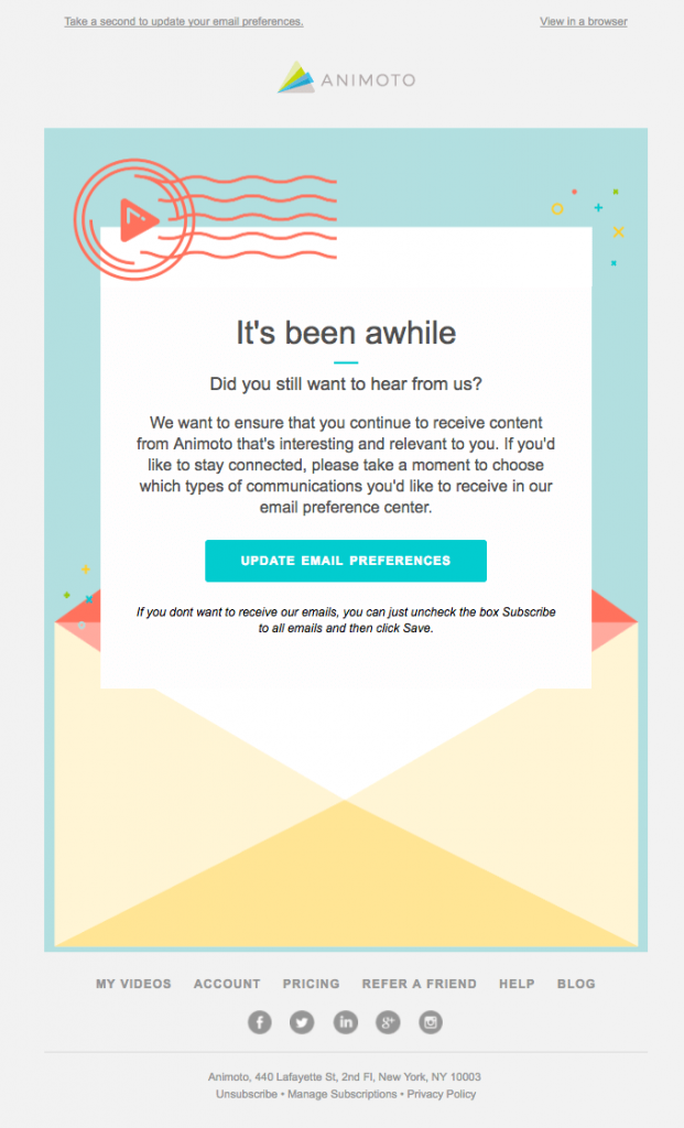 re-engagement email