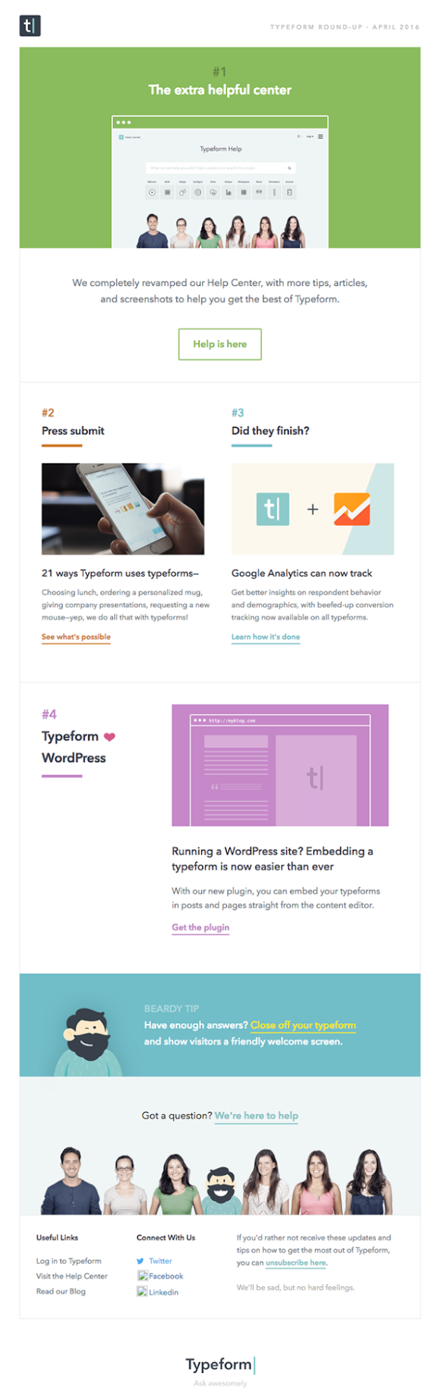 Typeform- customer service email