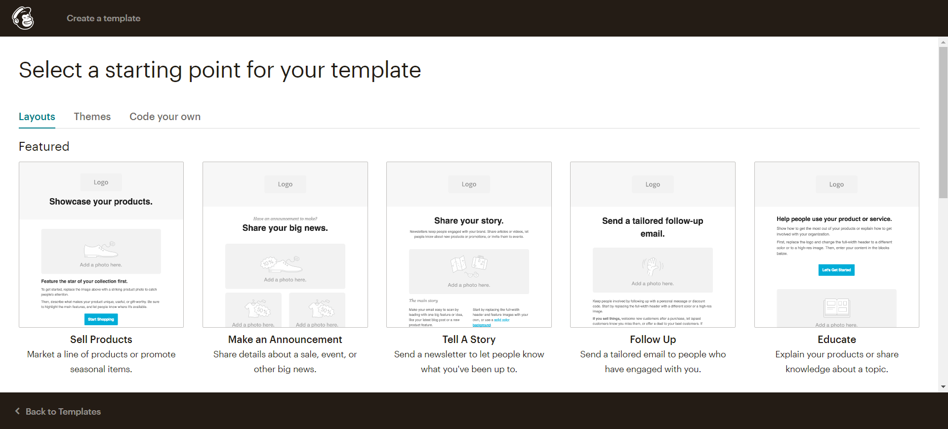 Custom Mailchimp Templates
